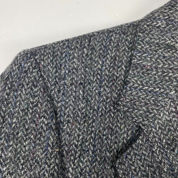 Vintage Harris Tweed Wool Blazer Sport Coat Men's 40 Gray - Picture 7 of 16